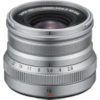 Fujifilm Fujinon XF 16mm F/2.8 R WR (Fujinon XF, APS-C / DX), Objectif, Argent