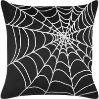 Beliani Coussin LYCORIS Velours 45 x 45 cm Abstrait Noir