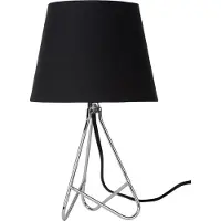 Lucide Lampe de table Gitta Chrome avec capuchon noir