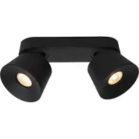 Lucide Spot de plafond noir double suspension réglable 2xGU10 40W Trigono