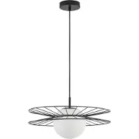 Nova Luce Suspension noire Ellery Ø 45cm