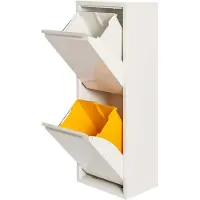Jobgar Armoire Recyclage Blanche Solution De Tri Sélectif Compacte Et Design -