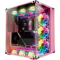 Talius Cronos Orchid Rgb Crystal Pc Tower Case Rose