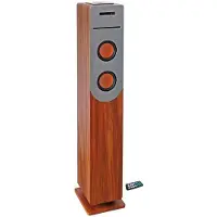 Inovalley HP34-CD-WOODY Lecteur CD Tour - Bluetooth - 100 W - USB - Bois et gris