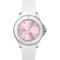 Ice Watch Montre - Femmes - 020366 - Blanc Silicone - 35 mm - Argent - Rose