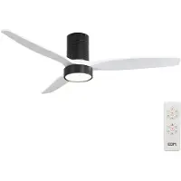 EDM Kara Ceiling Fan Argenté 132 cm / EU Plug 220V