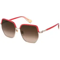 Furla Lunettes de soleil - - SFU623 - Doré Brillant - Acétate et Métal - Mixte 57mm