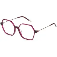 Furla Lunettes de Vue VFU636 54/15/140 Shiny transp.bordeaux red Acetate WOMAN VFU636