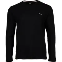 BOSS pour homme. 50535870 T-shirt gaufré noir (S), Homewear, Coton, Manche longue