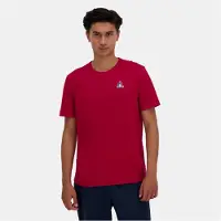 Le coq sportif pour homme. 2510018 T-shirt Essentiels rouge (M), Casuel, Polyester, Manche courte