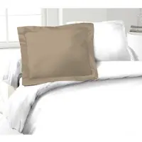 Lovely Home Lot De 2 Taies D'oreillers 100% Coton 50x70 Cm - Beige