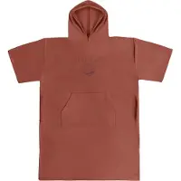 Normani Peignoir court 'Siargao' gris foncé / rouge rouille