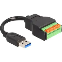 DeLOCK USB 3.2 Gen 1 Type-A vers bornier, 15cm -