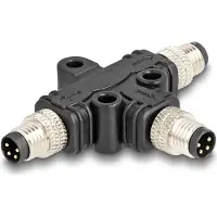 DeLOCK M8 T-Splitter codage A 4 broches mâle vers 2 x mâle connexion