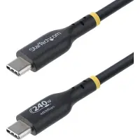 StarTech.com .com Câble de Charge USB-C de 4m, Charge et Synchronisation, 240W (5A) PD EPR, Câble de Charge USB 2.0 pour Ordinateur Portable, USB-IF , Gaine TPE - Cordon de Charge USB C Noir