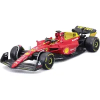 Bburago Véhicule avec figurine Burago Ferrari F1 Pilote Alonso avec casque Italian GP Monza 75th Anniversaire