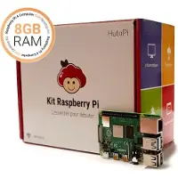 Raspberry Ordinateur Pi 4 modèle B, kit de démarrage 8 Go