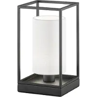 FISCHER&HONSEL GMBH Lampe de table rurale Gilli capuche blanche