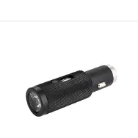 RealPower 219736 Car Charger mit Taschenlampe und Notfallhammer
