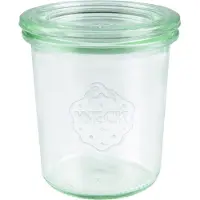 Dosen-Zentrale Weck bocal en verre 140 ml (bocal en verre de haute qualité avec couvercle en verre, pour la mise, Bocal de conservation, Transparent