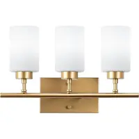 Opviq , applique murale en métal, dorée, 46 x 15 x 28 cm | Diffuseur en verre (diamètre : 10 cm, hauteur : 15 cm) | 3 douilles E27, 40 W max. | Design élégant pour l'hôtellerie et la maison