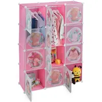 Relaxdays Armoire enfant modulable (110 x 37 x 145 cm)