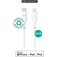 ESTUFF INFINITE Super Soft USB-C to Lightning Cable to Cable MFI 3m Blanc