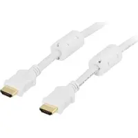 Deltaco HDMI-1010A Câble HDMI 1 m HDMI type A (standard) Blanc (1 m), Câble vidéo, Blanc