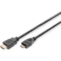 Digitus - Câble HDMI - HDMI mâle pour 19 pin mini HDMI Type C mâle - 3 m - double blindage - noir