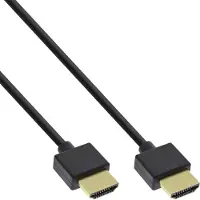 InLine Premium - Câble HDMI avec Ethernet - HDMI mâle pour HDMI mâle - 1.5 m - triple paire torsadée blindée - noir - support 4K