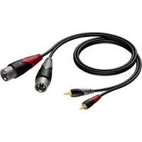 Procab CLA701 2x XLR Mâle - 2x RCA Mâle 1,5 mètre