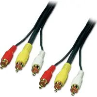 Lindy Premium - Câble vidéo/audio - vidéo / audio composite - RCA mâle pour RCA mâle - 10 m - noir