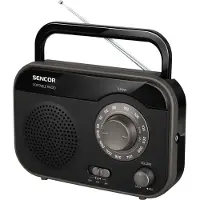 Sencor SRD 210 B Radio portable analogique (AM, FM, Bluetooth), Radio, Noir