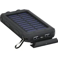 Goobay Powerbank - 8 000 mAh - Avec panneau solaire et boussole intégrée Bo