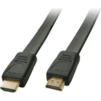 Lindy - Câble HDMI - HDMI mâle pour HDMI mâle - 50 cm - blindé - noir - moulé, plat, support 4K