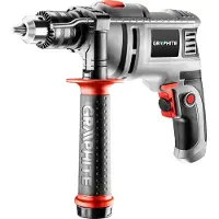 Graphite Perceuse à percussion 550W, mandrin à clé de 13 mm, vitesse 0-3000 tr/min, mallette de transport
