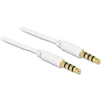 DeLOCK - Câble pour casque micro - mini jack 4 pôles mâle pour mini jack 4 pôles mâle - 2 m - blanc