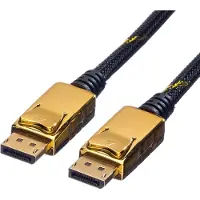 Roline 11.04.5649 Câble Displayport 10 M Noir, Or