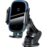 Baseus Support de Téléphone Voiture Tableau de Bord/Grille d'Aération avec Charge Sans Fil