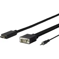 VivoLink PROHDMIVGA1 câble vidéo et adaptateur 1 m HDMI Type A (Standard) VGA (D-Sub) Noir