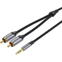 Vention 2xrca Cable (cinch) Jack To 3.5mm Bcnbj 5m (grey)
