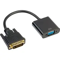 Akyga AK-AD-50 câble vidéo et adaptateur 0,15 m VGA (D-Sub) DVI Noir