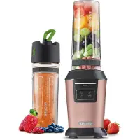 Sencor SBL 7175RS Smoothie blender automatique, 2 bouteilles en TRITANIUM, puissance 800 W, 2 programmes 45 / 60 secondes, 6 lames en acier inoxydable recouvertes de titane, bouchon sous vide
