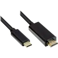 GOOD CONNECTIONS GC-M0102 - Câble de 3 mètres - HDMI Type A (standard) - USB Type-C - Mâle - Mâle - Droit