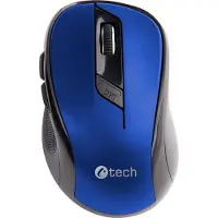 C-TECH (WLM-02B) (Sans fil), Souris, Noir, Bleu