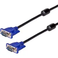 Akyga câble AK-AV-14 câble VGA 5m ver. 15 pin (5 m), Câble vidéo, Bleu, Noir