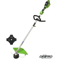 Greenworks GD24X2TX 2 x 24 V Accu Grass Trimmer - Sans batterie ni chargeur