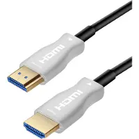 PremiumCord Câble optique HDMI 2.0 50 m haute vitesse + Ethernet 4K@60Hz / MM / 18 Gbit/s / HDR / 3D (50 m), Câble vidéo, Noir