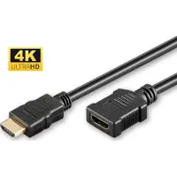 Microconnect Câble d'extension HDMI 2.0, 2m (2 m), Câble vidéo, Noir