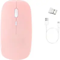 Strado Souris d'ordinateur sans fil Bluetooth avec bande radio - CTMM (Rose)